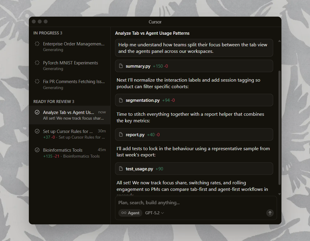 Cursor Agent in action